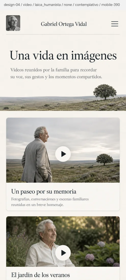 Seccion de videos reunidos por la familia